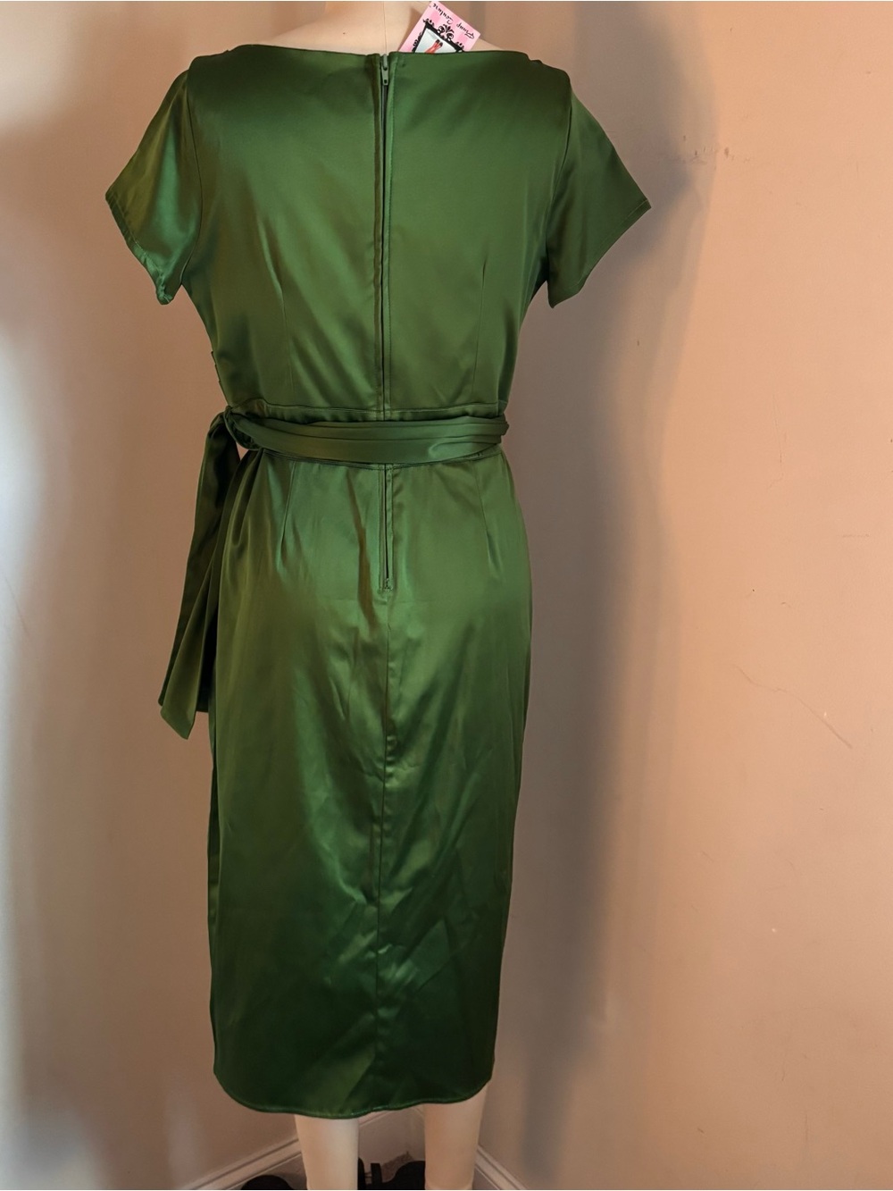 Pinup Couture Clothing emerald green sarong dress - Picture 6 of 9